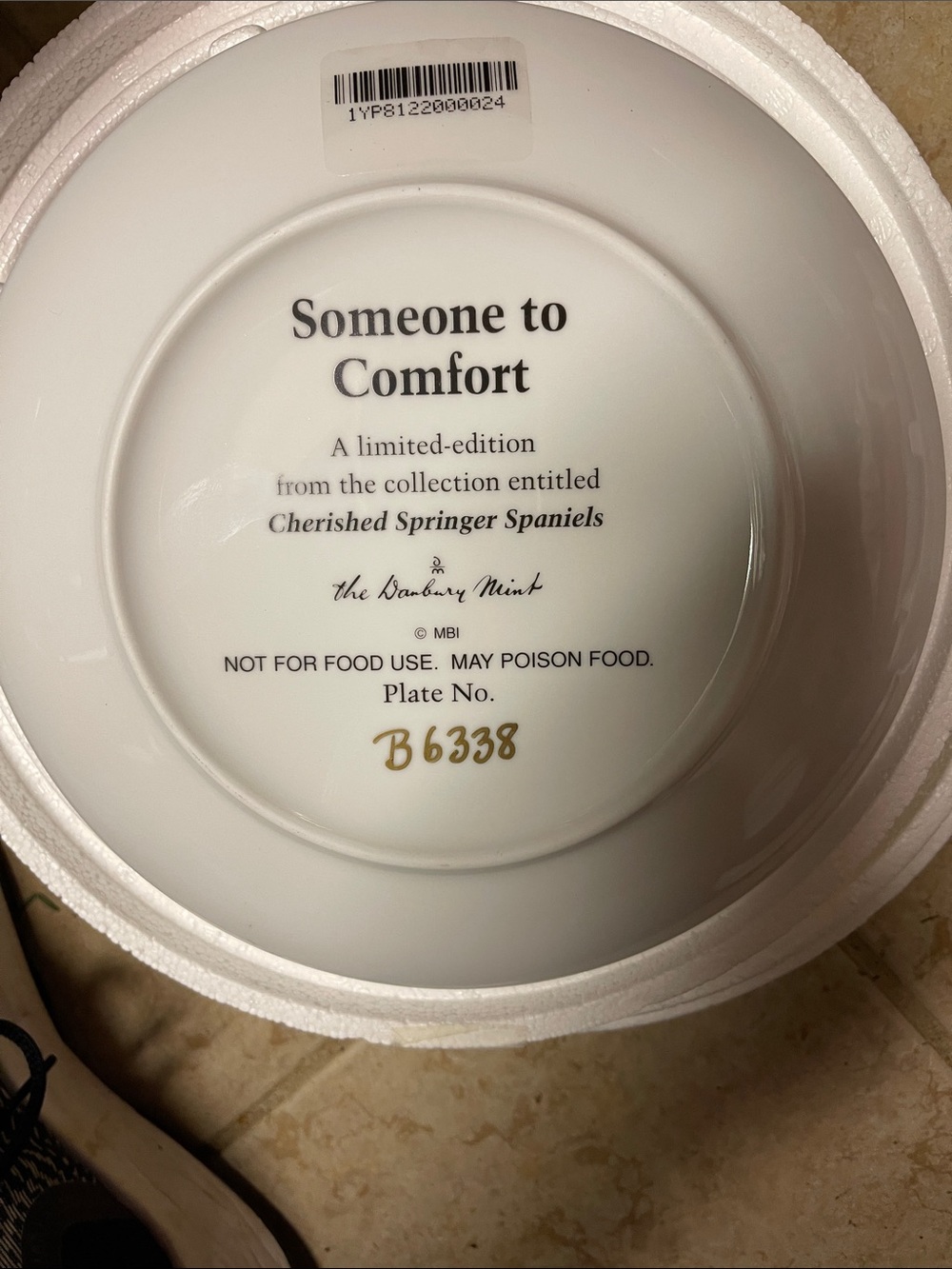 Danbury mint Springer Spaniel collectable plate - Picture 3 of 3
